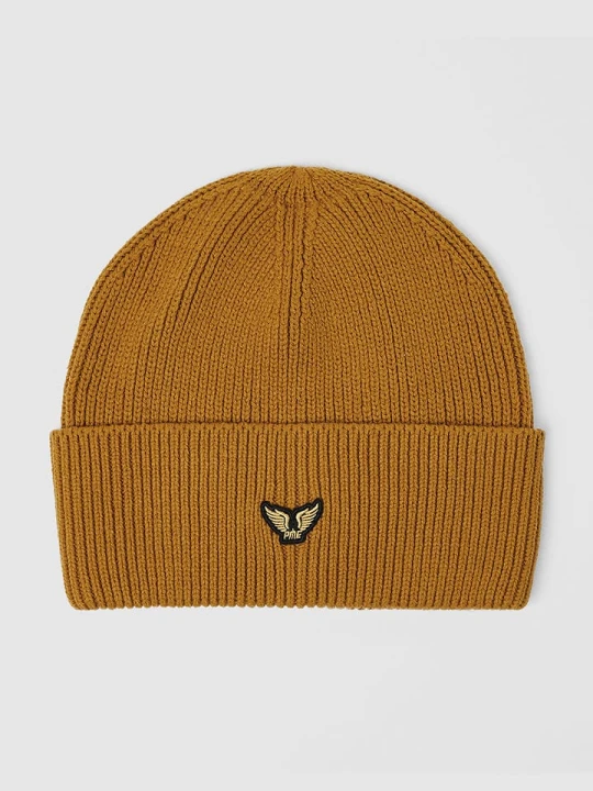 Zdjęcie produktu PME Legend Czapka beanie w kolorze musztardowym rozmiar: onesize