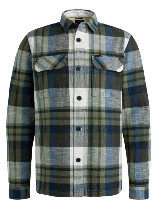 Zdjęcie produktu PME Legend Koszula - Regular fit - w kolorze oliwkowo-kremowo-niebieskim rozmiar: XL