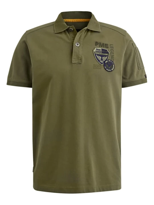 Zdjęcie produktu PME Legend Koszulka polo w kolorze khaki rozmiar: M
