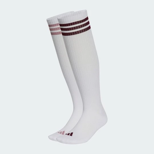 Zdjęcie produktu Podkolanówki z 3 paskami, 2 pary Adidas biały