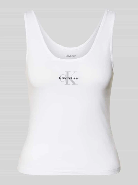 Zdjęcie produktu Podkoszulek o kroju regular fit z mieszanka bawełny Calvin Klein Biały
