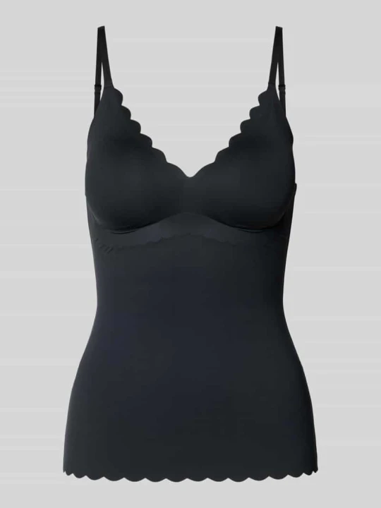 Zdjęcie produktu Podkoszulek z falistym brzegiem i wyjmowanymi wkładkami SKINY Czarny