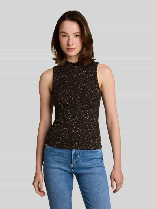 Zdjęcie produktu Bluzka o kroju slim fit z mieszanki wiskozy Tom Tailor Czarny