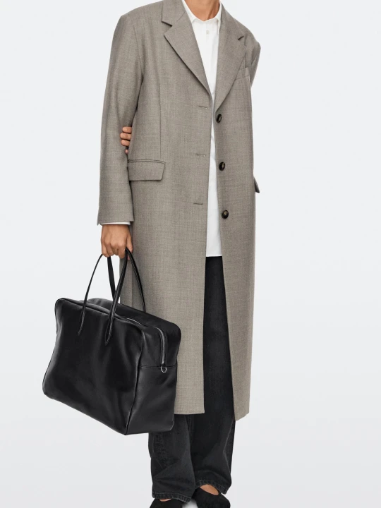 Zdjęcie produktu Podróżna Torba Xl Ze Skóry Nappa - Czarny - Massimo Dutti - Female