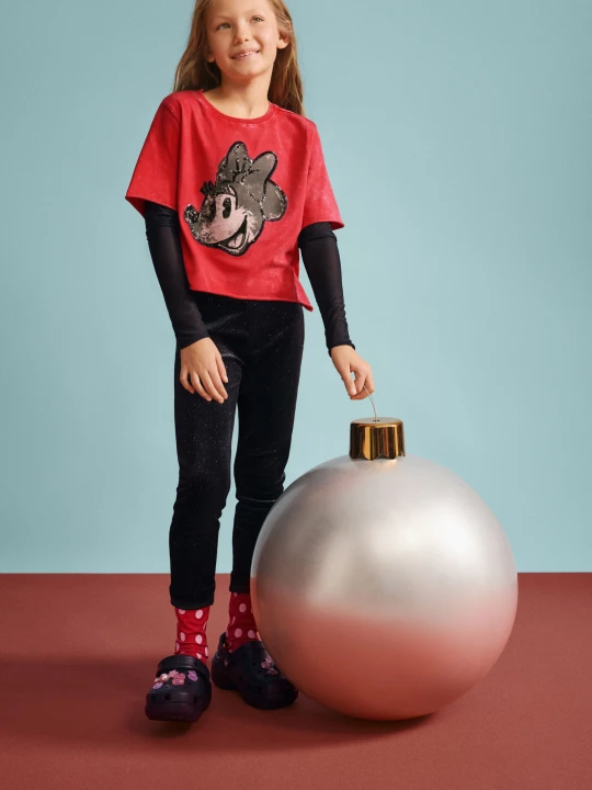 Zdjęcie produktu Podwójna koszulka z rękawami minnie mouse™ Desigual czerwony