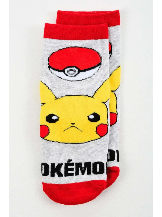 Zdjęcie produktu Pokémon Skarpety "Pokemon" w kolorze szaro-czerwonym rozmiar: 23-26