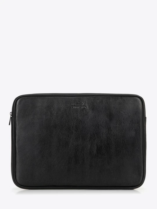 Zdjęcie produktu Pokrowiec na laptopa 15, 6” ze skóry naturalnej czarny Wittchen