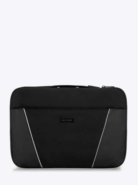 Zdjęcie produktu Pokrowiec na laptopa 15'' z ukośnymi przeszyciami czarny Wittchen