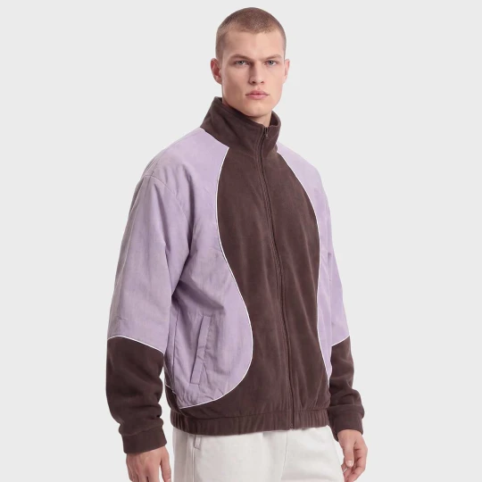 Zdjęcie produktu Polarfleece Taslan Track Jacket Urban Classics brązowy