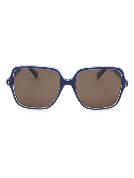 Zdjęcie produktu Polaroid Damskie okulary przeciwsłoneczne w kolorze granatowo-brązowym rozmiar: 56