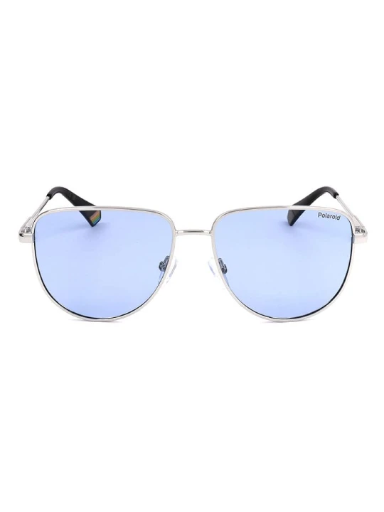 Zdjęcie produktu Polaroid Okulary przeciwsłoneczne unisex w kolorze srebrno-błękitnym rozmiar: 56