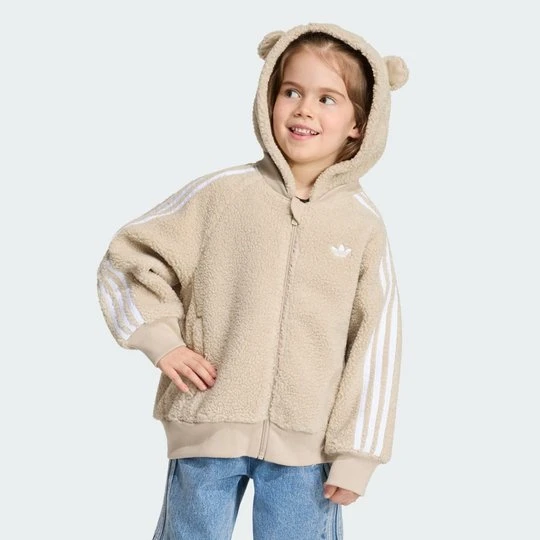 Zdjęcie produktu POLAROWA BLUZA DRESOWA Z KAPTUREM I MOTYWEM TROSKLIWYCH MISIÓW OD ADIDAS SST TT Khaki Three