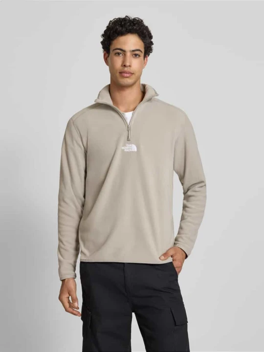 Zdjęcie produktu Polarowa bluza z zamkiem model 'GLACIER' The North Face Kamienny