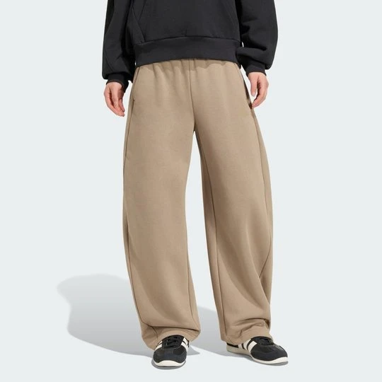 Zdjęcie produktu Polarowe spodnie Essentials Contemporary typu barrel Adidas Khaki Six