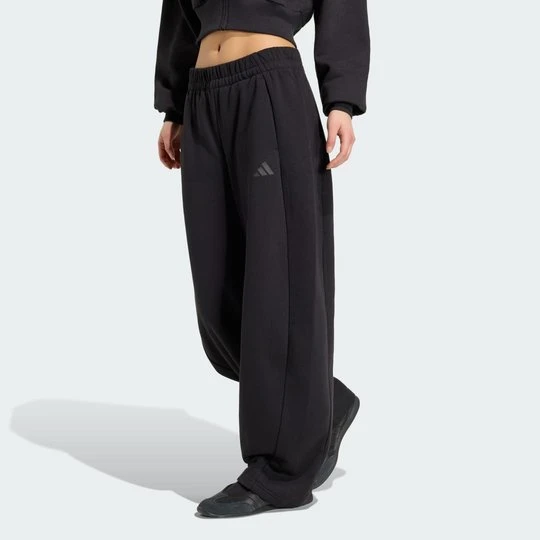 Zdjęcie produktu Polarowe spodnie Essentials Contemporary typu barrel Adidas czarny
