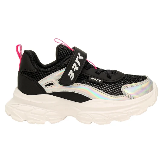 Zdjęcie produktu Czarno białe sneakersy dla dziewczynki z elementami holo Bartek 87008-11