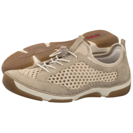 Zdjęcie produktu Półbuty Beżowe 55960-60 Beige (RI385-a) Rieker