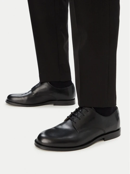 Zdjęcie produktu Półbuty Calvin Klein Ess Rubber Derby Lth HM0HM02056 Czarny
