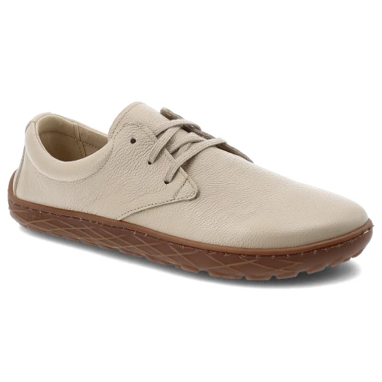 Zdjęcie produktu Półbuty damskie Barefoot Armodo, cholewka ze skóry naturalnej cienka elastyczna podeszwa szeroki nosek lekka forma do codziennego chodzenia, beżowe