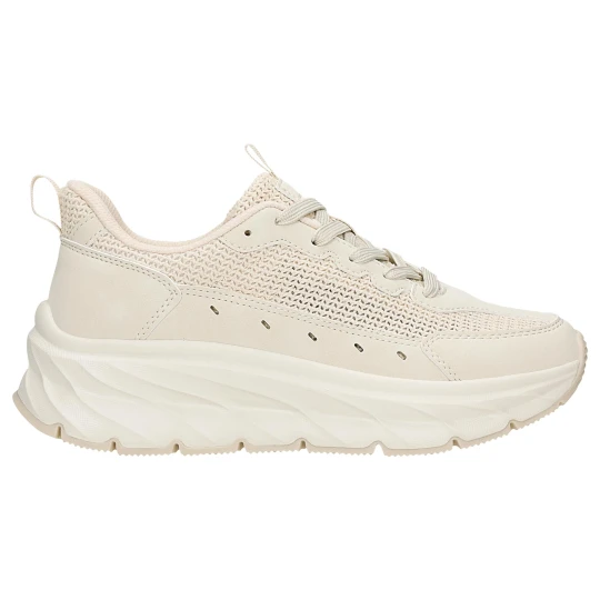 Zdjęcie produktu Beżowe sneakersy damskie z plecionego materiału relaks r 46183-44