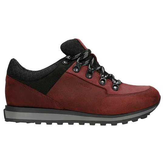 Zdjęcie produktu Bordowe niskie trekkingi damskie z czarnymi wstawkami 46083-98 Wojas
