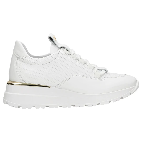 Zdjęcie produktu Białe sneakersy damskie ze złotymi elementami 46289-59 Wojas