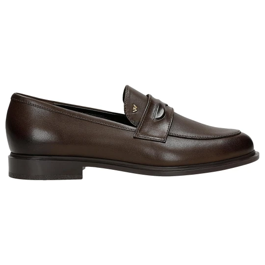 Zdjęcie produktu Brązowe skórzane mokasyny damskie typu penny loafers 46354-52 Wojas