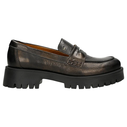 Zdjęcie produktu Metaliczne mokasyny damskie penny loafers 46124-03 Wojas
