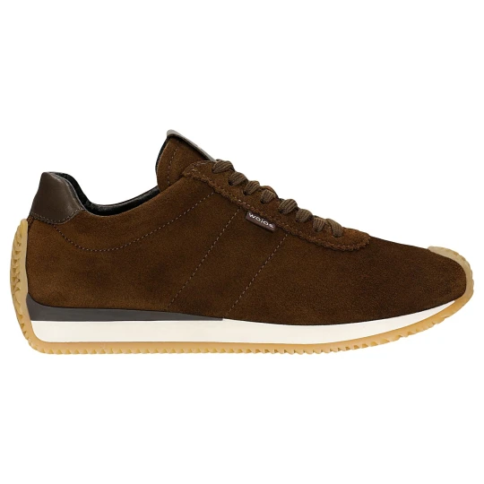 Zdjęcie produktu Brązowe sneakersy z dwoiny welurowej 46368-72 Wojas