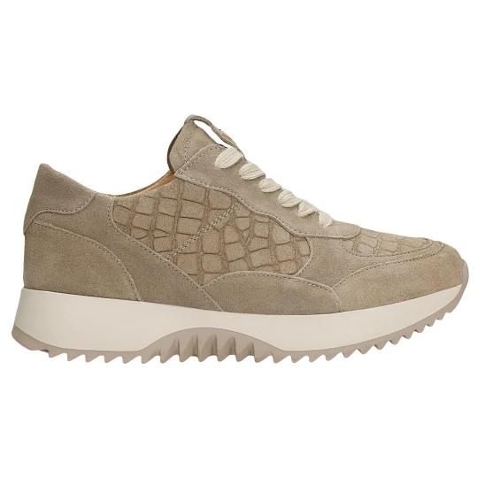 Zdjęcie produktu Beżowe sneakersy damskie z tloczonym wzorem 46412-64 Wojas