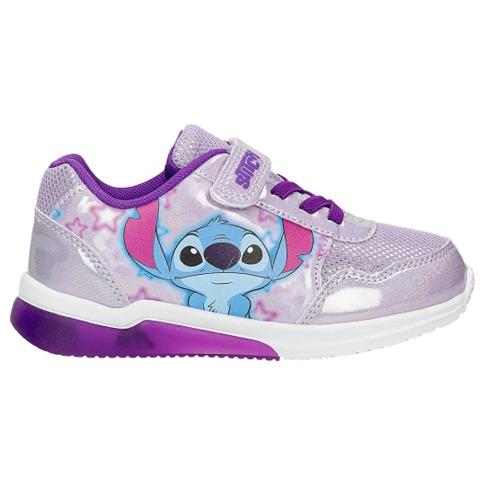Zdjęcie produktu Fioletowe błyszczące sneakersy dziewczęce stitch ze swiecaca podeszwa Bartek 87009-16