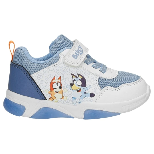 Zdjęcie produktu Biało niebieskie sneakersy dziecięce bluey ze swiecaca podeszwa Bartek 87041-46