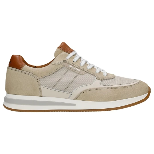 Zdjęcie produktu Beżowe męskie sneakersy z brązowymi wstawkami 10298-84 Wojas