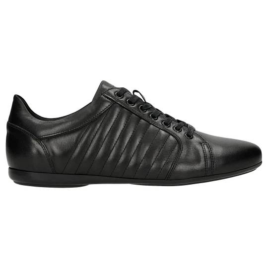 Zdjęcie produktu Czarne sneakersy męskie z ozdobnymi przeszyciami 10240-51 Wojas