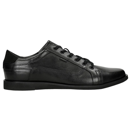 Zdjęcie produktu Czarne skórzane sneakersy męskie 10330-71 Wojas