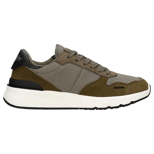 Zdjęcie produktu Męskie sneakersy relaks z kontrastowa podeszwa i wstawkami z dwoiny welurowej r 10116-87