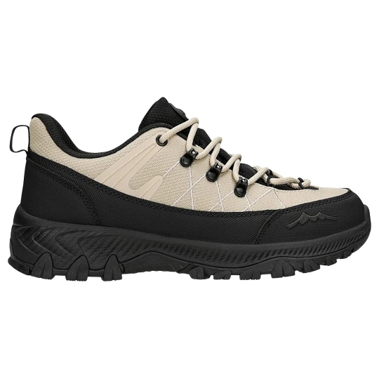 Zdjęcie produktu Beżowo czarne półbuty trekkingowe damskie relaks z membrana nano tex r 34204-44