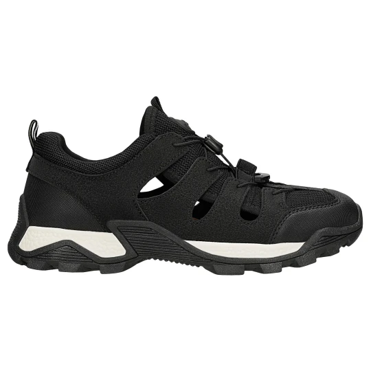 Zdjęcie produktu Czarne materialowe sneakersy relaks z wycieciami r 34210-10