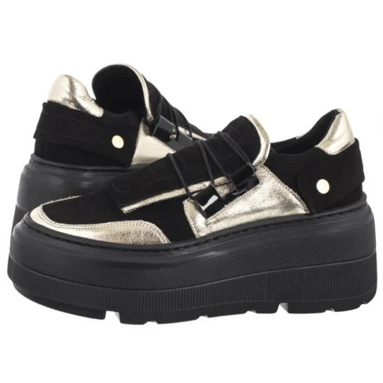 Zdjęcie produktu Półbuty Selva Black / Gold (NP14-a) Nepeke