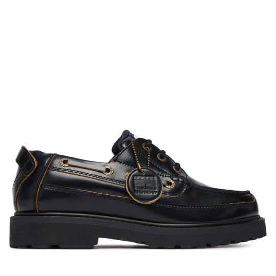 Zdjęcie produktu Półbuty Tommy Jeans Archive '01 Boat Shoe Lthr EM0EM01705 Czarny