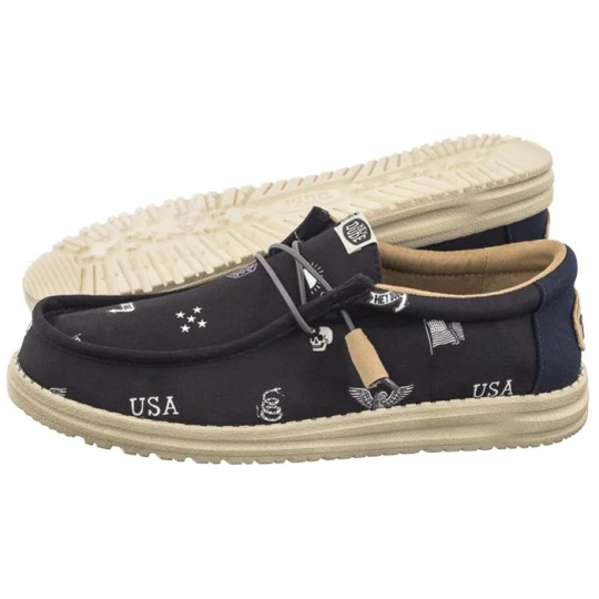 Zdjęcie produktu Półbuty Wally Stars N Skulls Print Black 41284-001 (HY20-a) Hey Dude
