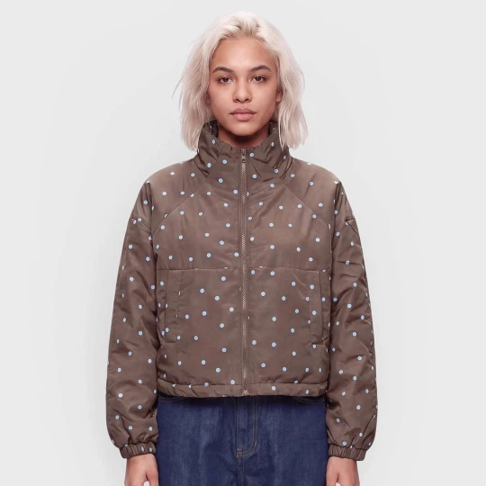 Zdjęcie produktu Polka Dot Funnel Neck Jacket Decibel brązowy