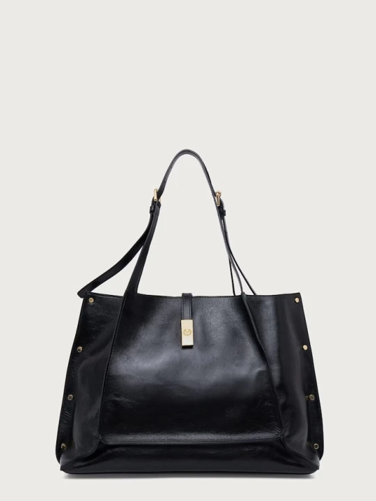 Zdjęcie produktu Pollini torebka shopper damska skórzana czarny