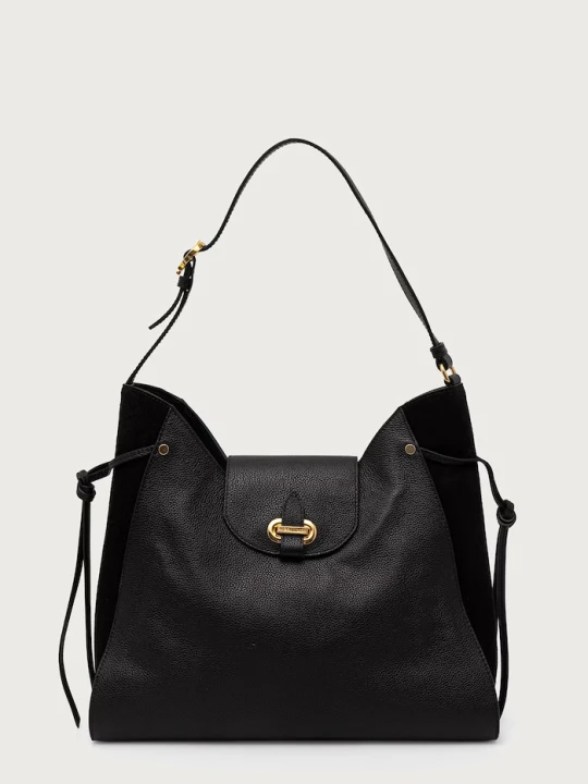 Zdjęcie produktu Pollini torebka shopper damska skórzana czarny
