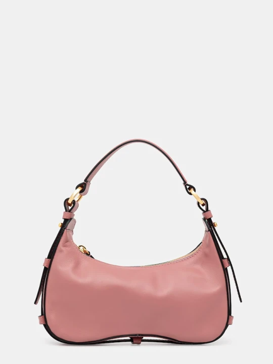 Zdjęcie produktu Pollini torebka hobo damska skórzana różowy