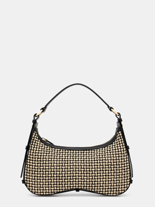 Zdjęcie produktu Pollini torebka hobo damska pleciona beżowy