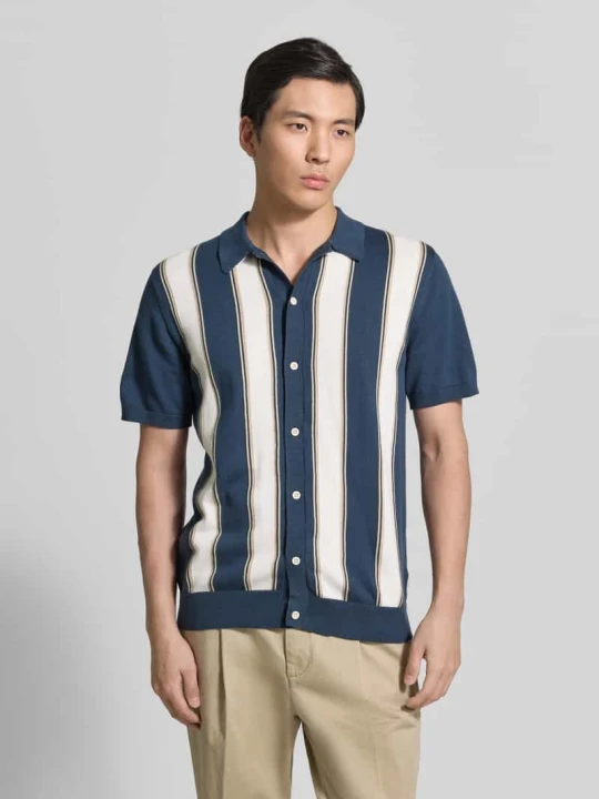 Zdjęcie produktu 'Polo-Cardigan z rękaw o dł. 1/2' lindbergh Niebieski