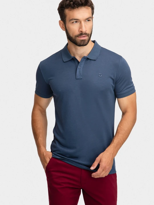 Zdjęcie produktu Polo męskie SALVATORE 01035B75GSA Giacomo Conti granatowy