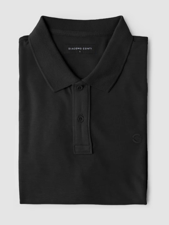 Zdjęcie produktu Polo męskie SALVATORE 01035B90GSA Giacomo Conti czarny