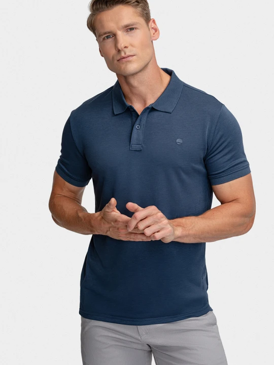 Zdjęcie produktu Polo męskie SILVANO 01035C75GSA Giacomo Conti granatowy